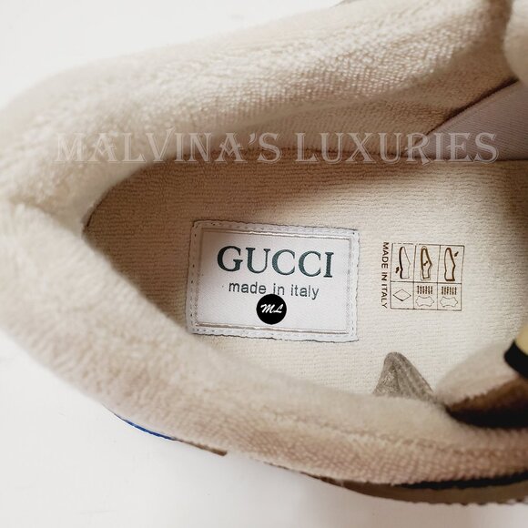 GUCCI SNEAKERS ULTRAPACE LIZARD LEATHER SHOES w LOGO sz 39.5 G 9.5 US - Picture 12 of 15